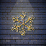 60cm Gold Starburst Snowflake Light with Warm White LEDs