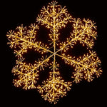 1.2m Gold Starburst Snowflake Light with Warm White LEDs