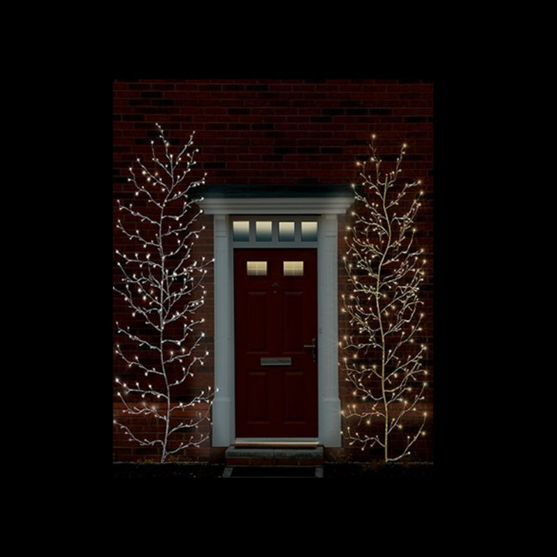 3m Silver Lit Branch Garland with 288 White LEDs