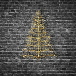 1.2m Gold Starburst Christmas Tree Silhouette with Warm White LEDs