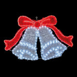 1m Double Bell Tinsel Rope Light Silhouette with 240 Red and White LEDs