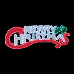 1.45m Merry Christmas Rope Light Silhouette with 384 Multi Coloured LEDs