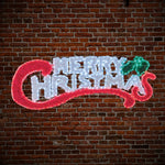 1.45m Merry Christmas Rope Light Silhouette with 384 Multi Coloured LEDs