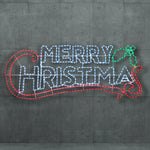 2m Giant Merry Christmas Silhouette Motif Rope Light with 600 LEDs