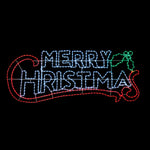 2m Giant Merry Christmas Silhouette Motif Rope Light with 600 LEDs