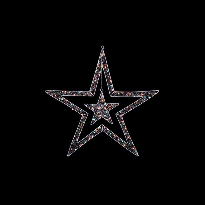 80cm Rainbow LED Double Sided Star Window Light