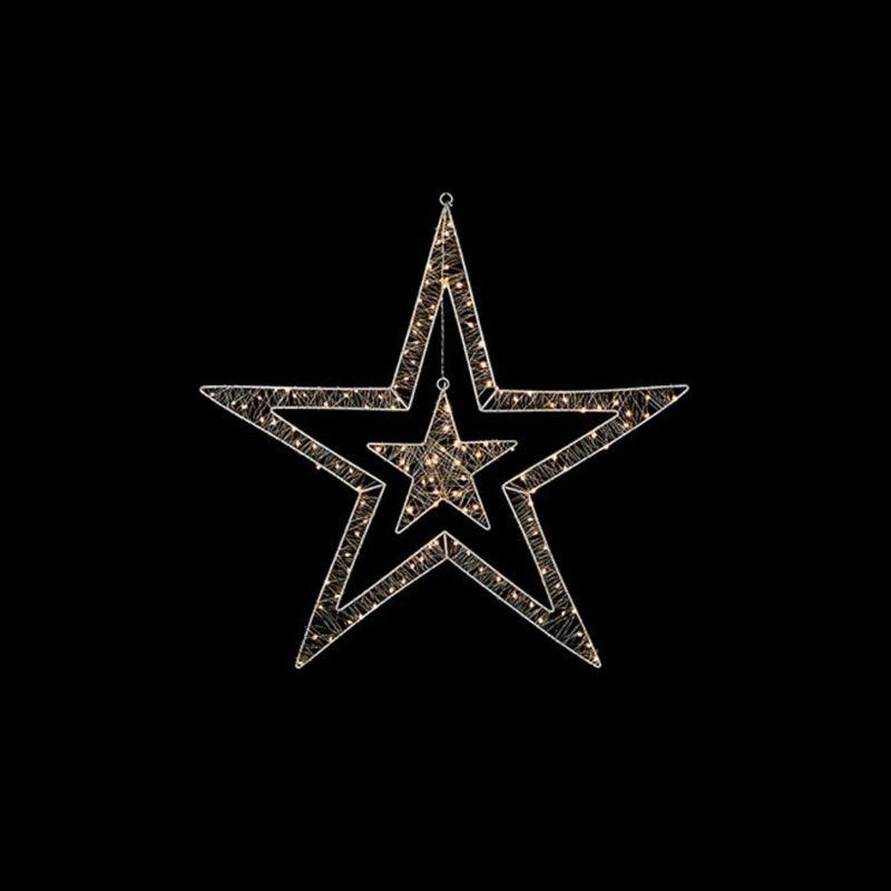 80cm Warm White LED Double Sided Star Window Light