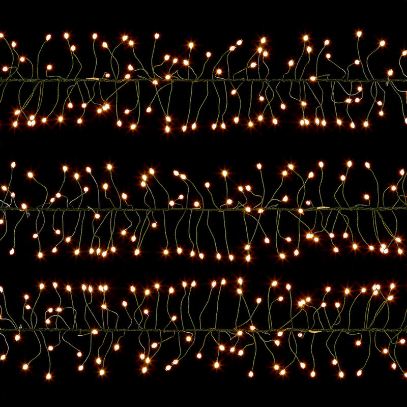 5.4m Ultrabright Green Garland with 860 Warm White LEDs