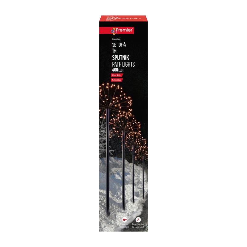 400 Warm White Multi Action Sputnik Sparkler Path Finder Lights