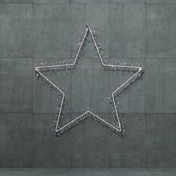 60cm Christmas Star Wire Frame with 280 Rainbow Micro Bright LEDs