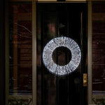 45cm Silver Cluster Wreath with 600 White Twinkle LEDs