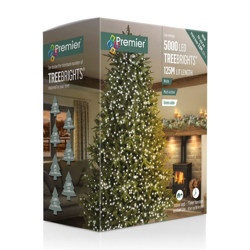 5000 White Treebrights Multi Action LED Lights with Timer