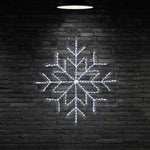 61cm Snowflake Silhouette with 196 White Twinkling LEDs