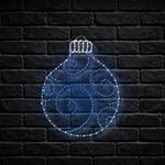 76cm Bauble Silhouette with 245 Blue and White Twinkling LEDs