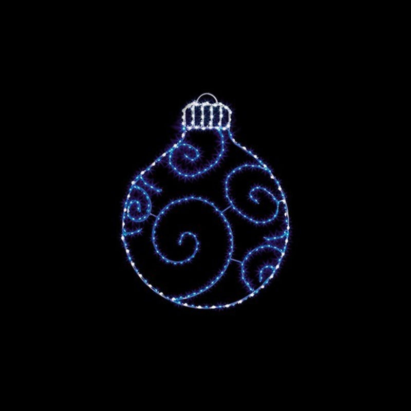76cm Bauble Silhouette with 245 Blue and White Twinkling LEDs