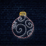 76cm Bauble Silhouette with 245 Red, Warm White and White Twinkling LEDs