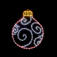 76cm Bauble Silhouette with 245 Red, Warm White and White Twinkling LEDs