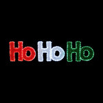 2m Flashing Tinsel Ho Ho Ho Rope Light with 288 Multi Coloured LEDs