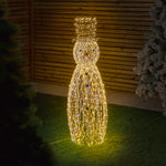 1m White & Warm White LED Snowman with 1780 Twinkling FlexiBright LEDs