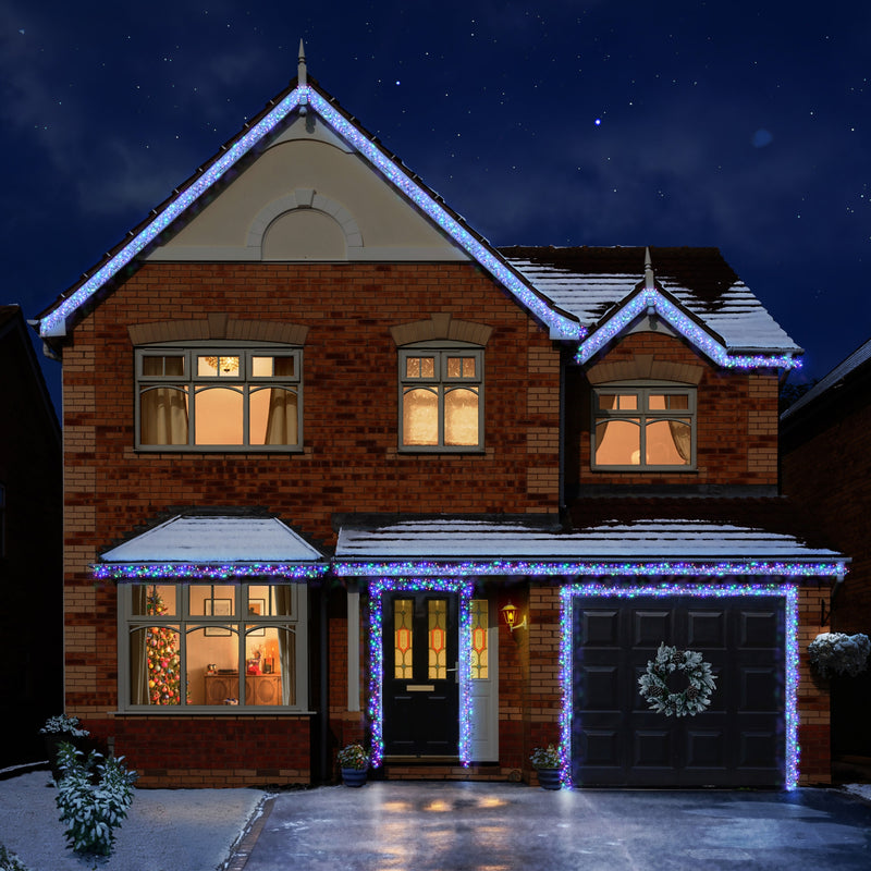 960 Multi Coloured Ultrabright Garage Door Cluster Lights Garland