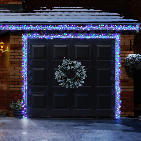 960 Multi Coloured Ultrabright Garage Door Cluster Lights Garland