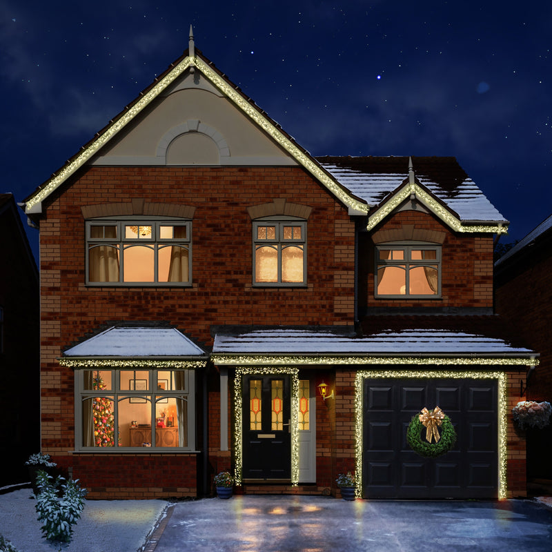 960 Warm White Ultrabright Garage Door Cluster Lights Garland