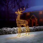 2m Warm White Rustic Willow Proud Stag with 440 Warm White Multi Action LEDs