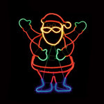 65cm Neon Santa Greeting and Waving
