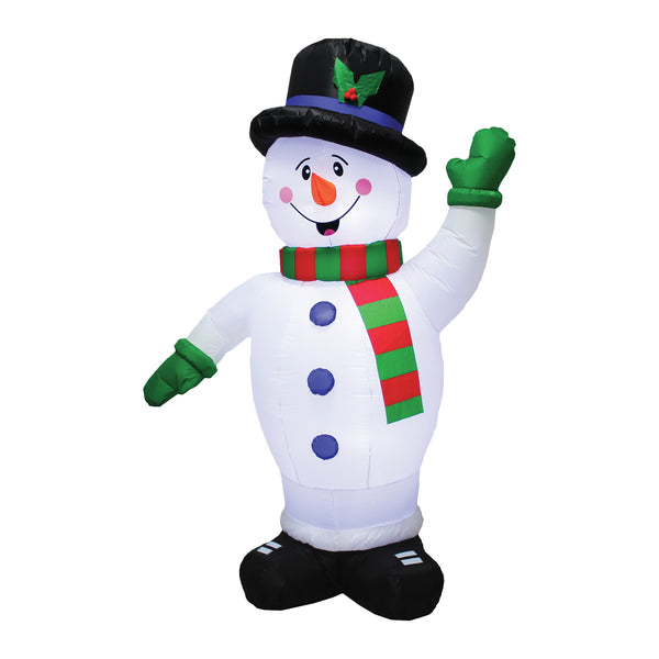 2.4m Waving Snowman LED Christmas Inflatable