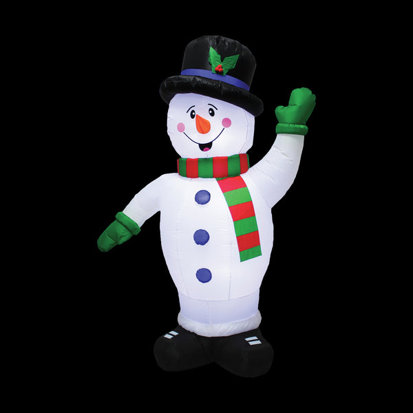 2.4m Waving Snowman LED Christmas Inflatable