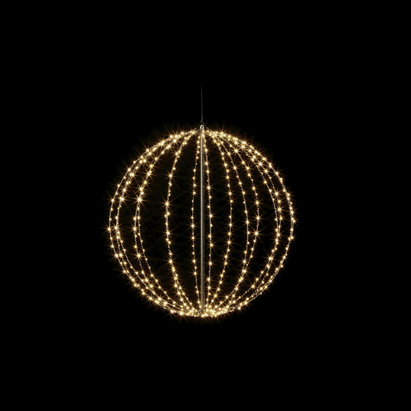 50cm Warm White LED Metal Frame Sphere with 320 Multi Action Warm White LEDs