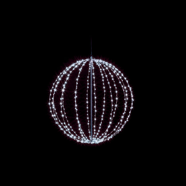 50cm White LED Metal Frame Sphere with 320 Multi Action White LEDs