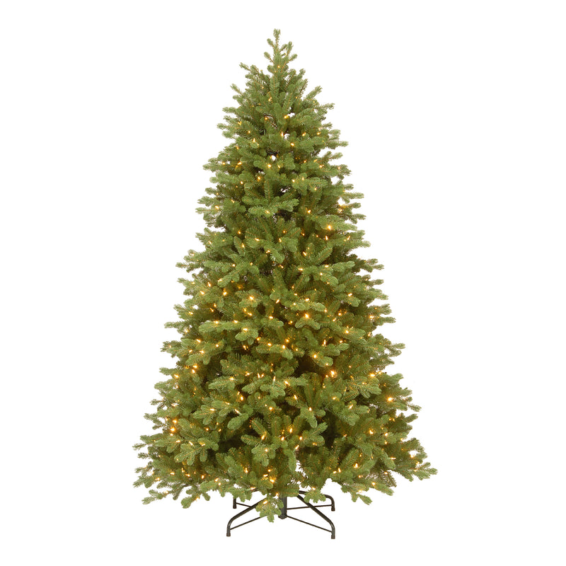 7.5 ft Pre Lit Bosworth Spruce Real Feel Artificial Christmas Tree with 800 Warm White LED's