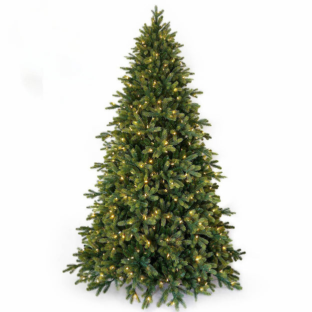 7.5ft Lawrence Fir Luxury Pre Lit with 800 Warm White LEDs Artificial Christmas Tree