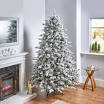 7.5ft Snowy Dorchester Spruce Luxury Real Feel Artificial Christmas Tree