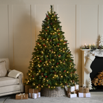 5ft Pre Lit Ben Nevis Pine Christmas Tree with 190 Warm White LED's