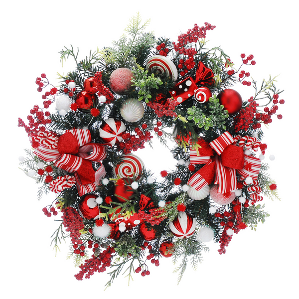 76cm Giant Candy Sweet and Red Berries Luxury Christmas Wreath