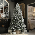 6ft Deluxe Grays Peak Flocked Pine Artificial Christmas Tree