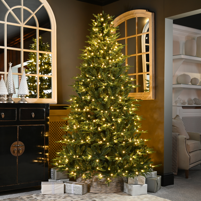 5ft Pre Lit Deluxe Grays Peak Pine Artificial Christmas Tree with 300 Warm White LED's
