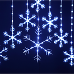 1.2m x 1.2m Snowflake Christmas Curtain Light with 320 White LEDs