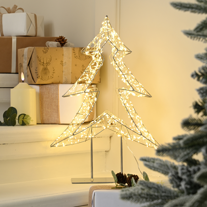 47cm Dewdrop Christmas Tree on Stand with 720 Warm White LED's