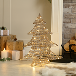 60cm Champagne Gold Christmas Tree Battery Powered with 60 Warm White LEDs