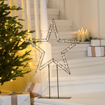 76cm Twinkling Star on Stand Christmas Silhouette with 200 Warm White LEDs