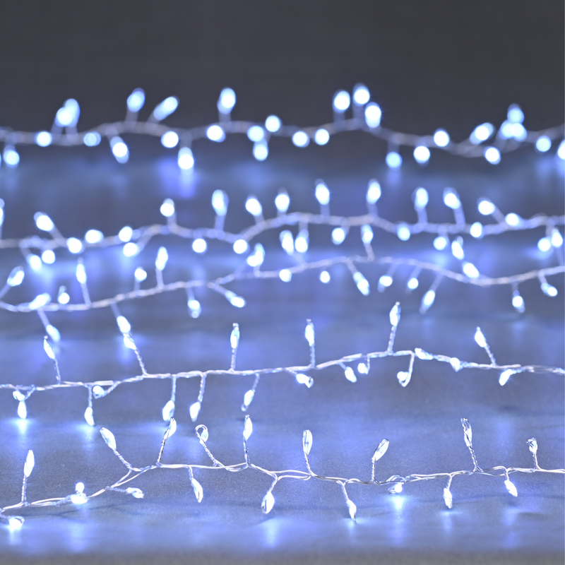300 Ice White Dewdrop Micro Copper LED Cluster Lights