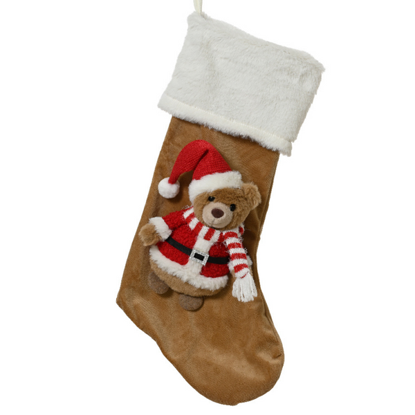 Teddy Bear Luxury Christmas Stocking