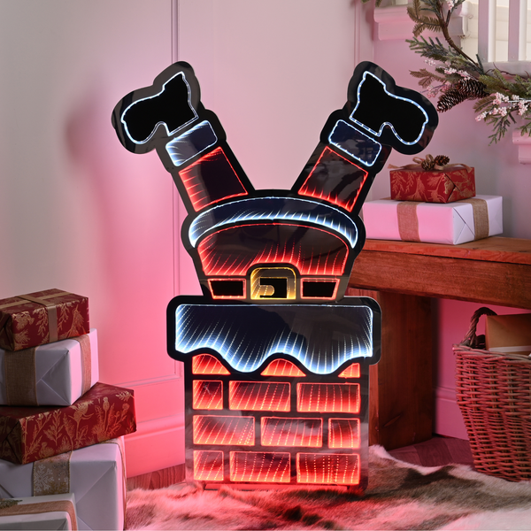 60cm Infinity Santa Legs and Chimney Christmas Light