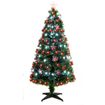 4ft Green Fibre Optic Christmas Tree with Red and White LED's