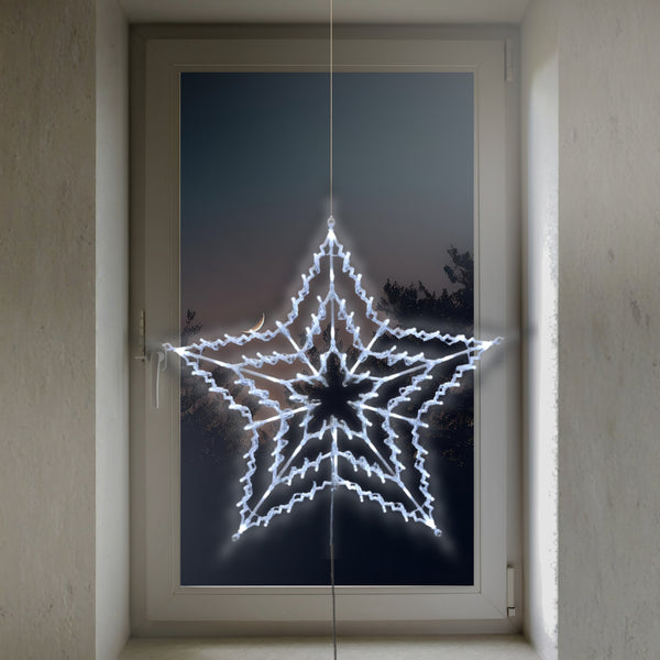 Christmas Star Window Light with 100 White LEDs