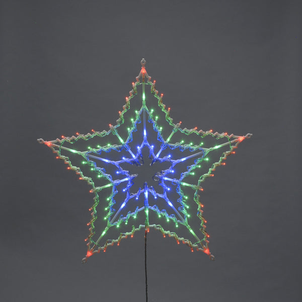 Christmas Star Window Light with 100 Multi Coloured LEDs