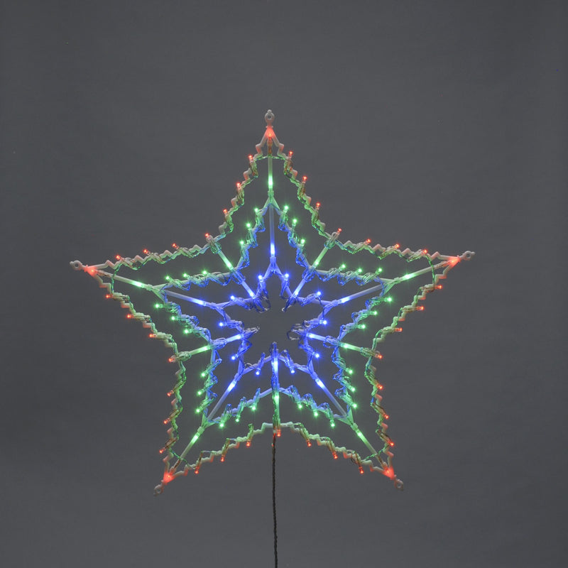 Christmas Star Window Light with 100 Multi Coloured LEDs